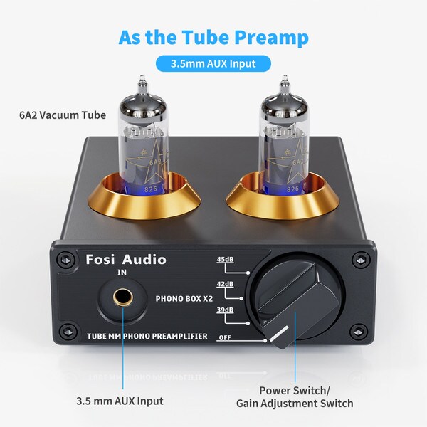 Main product image for Fosi Audio Box X2 Phono Preamp for MM Turntables235-256